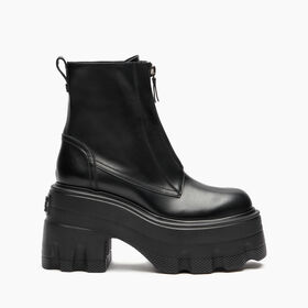 Casadei Maxxxi Zipped Leather Ankle Booots Black 2S321Y040NLOVEC