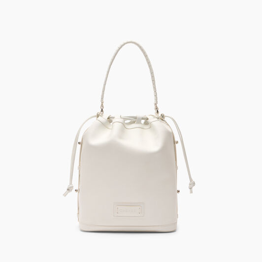 Casadei Voyage Leather Bucket Bag Bianco 3W461J0000VOYAG