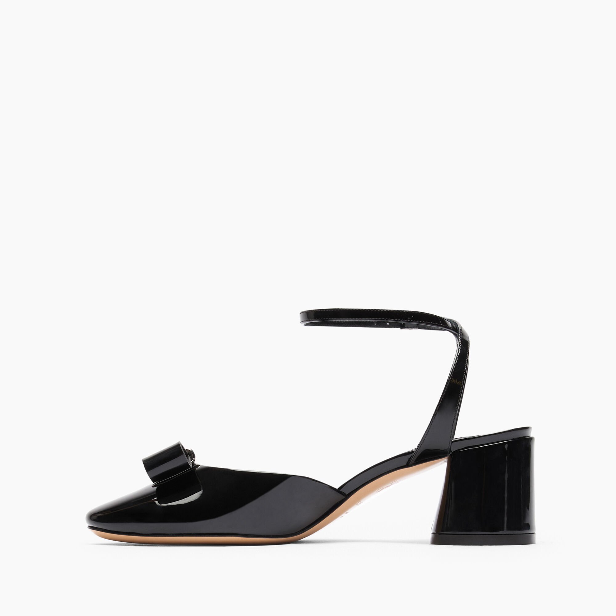 Casadei Cleo Patent Leather Open Pumps Black 1G632J0501C2623