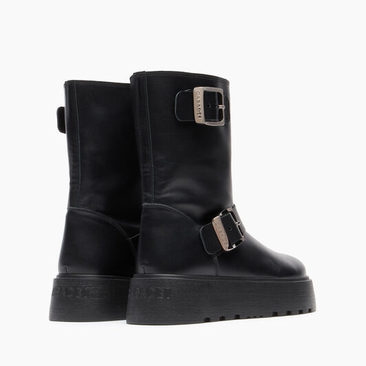 Casadei Ale Leather Ankle Boots Black 2R481Y040NC1108