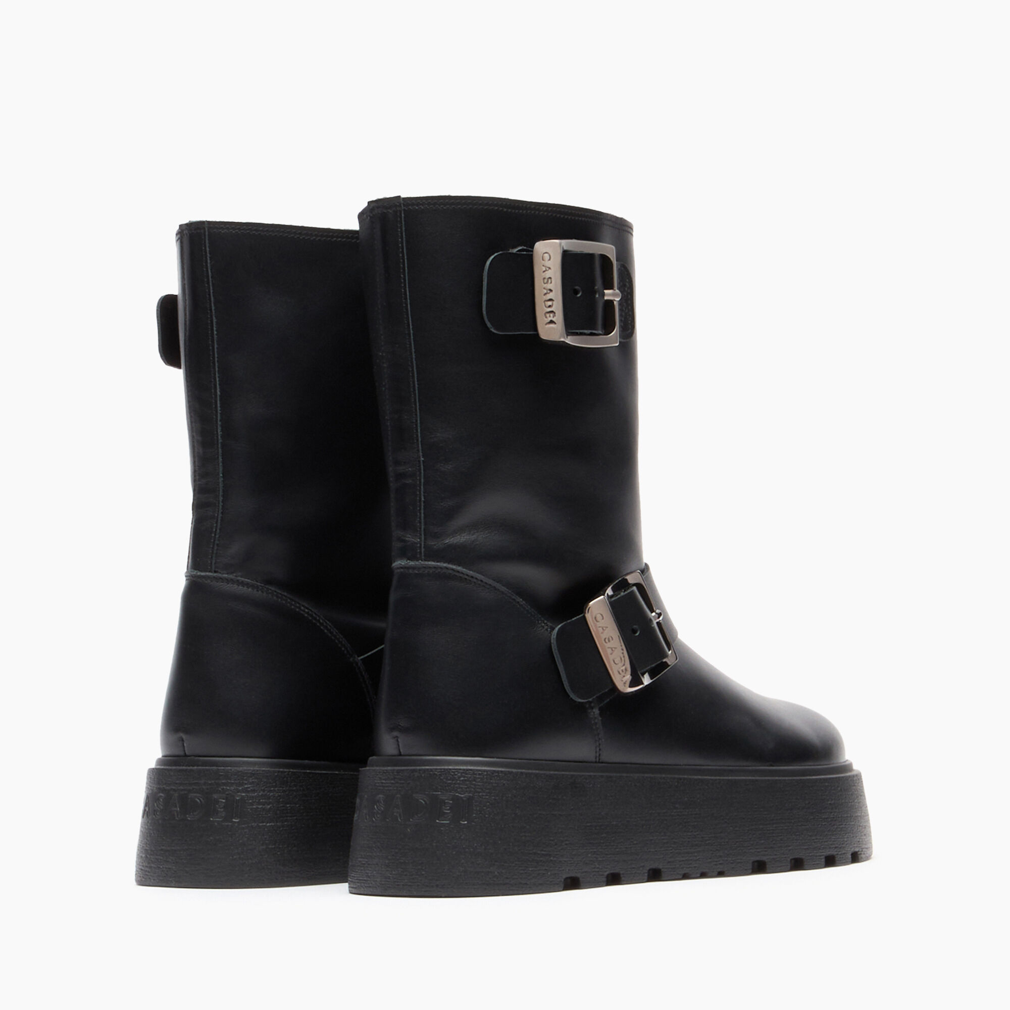 Casadei Ale Leather Ankle Boots Black 2R481Y040NC1108