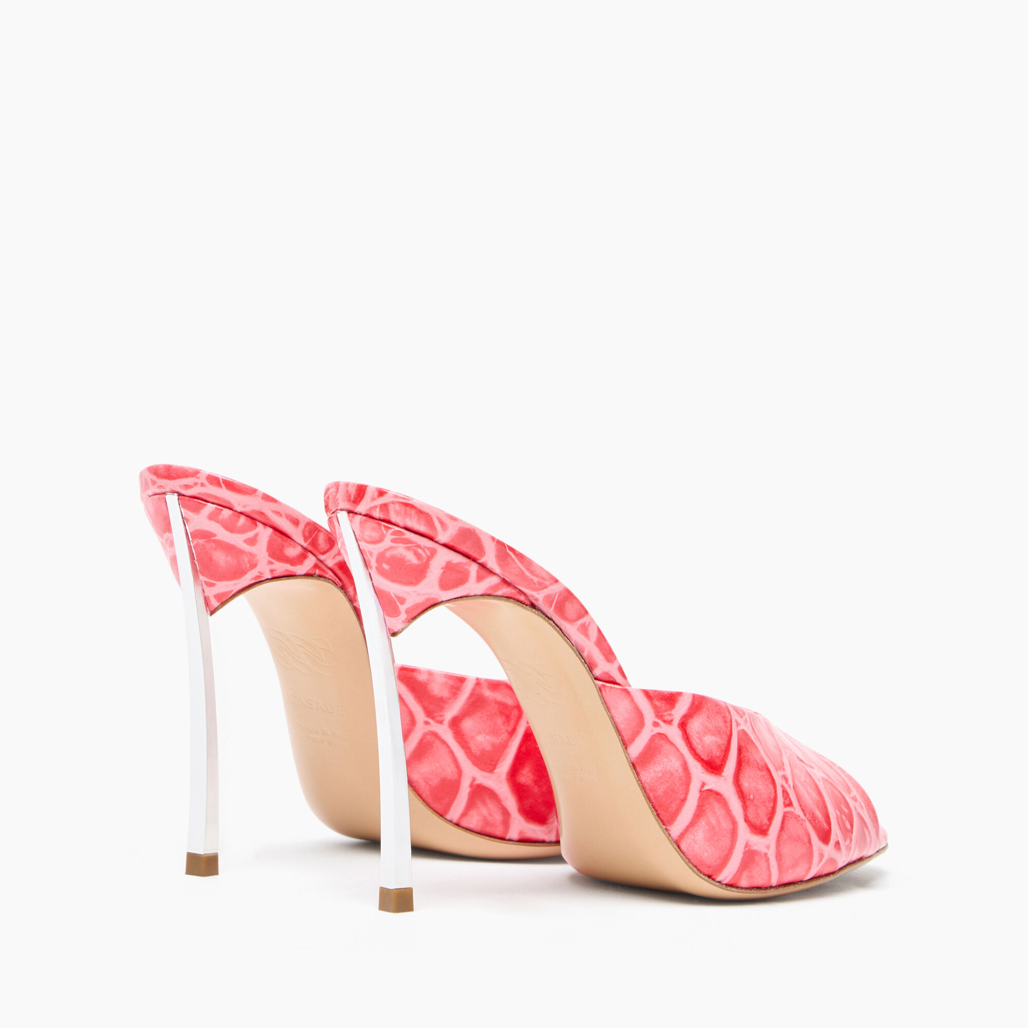 Casadei Blade Jurassic Mules Coral 1M432J100MC2639