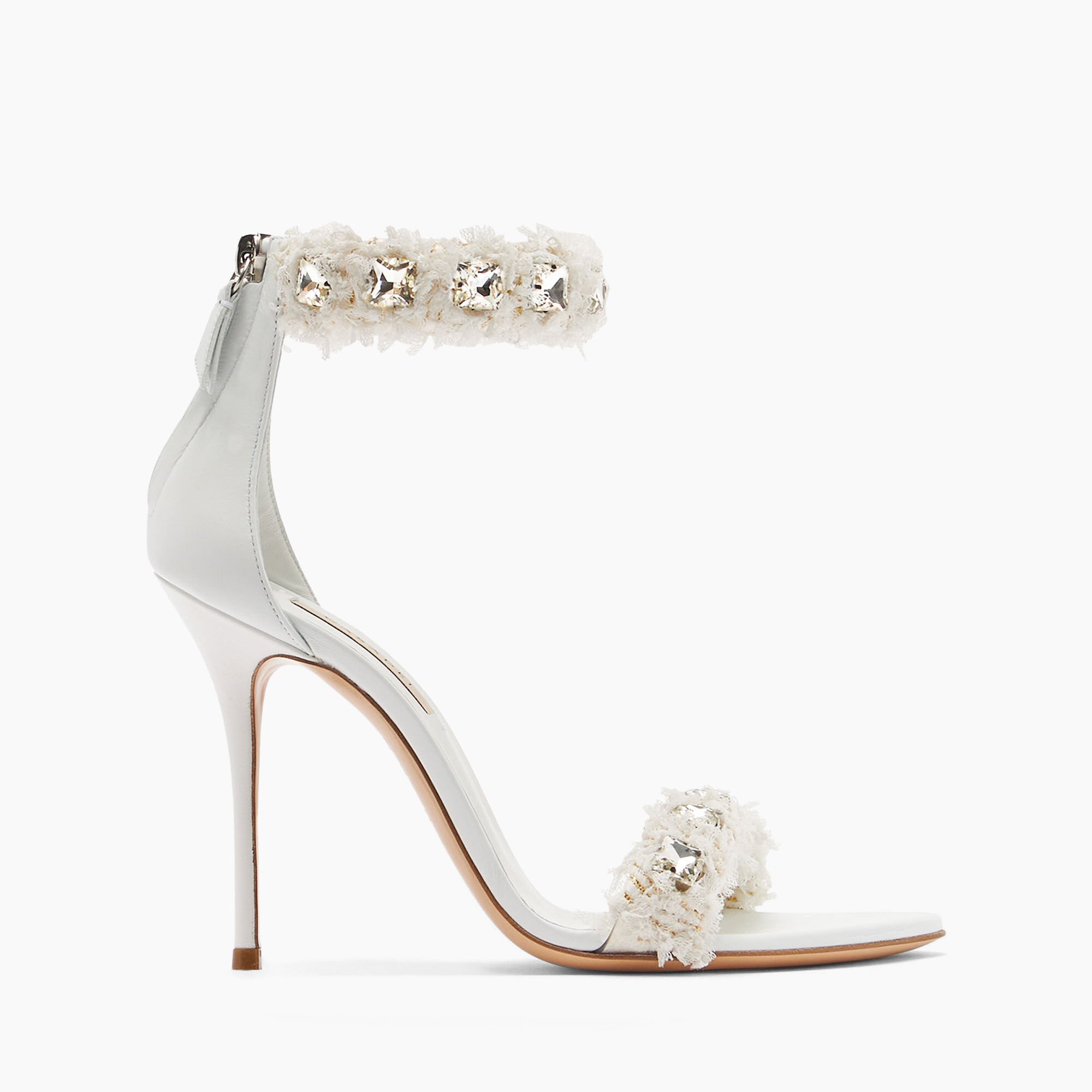 Elsa Leather Sandals in White for Women Casadei
