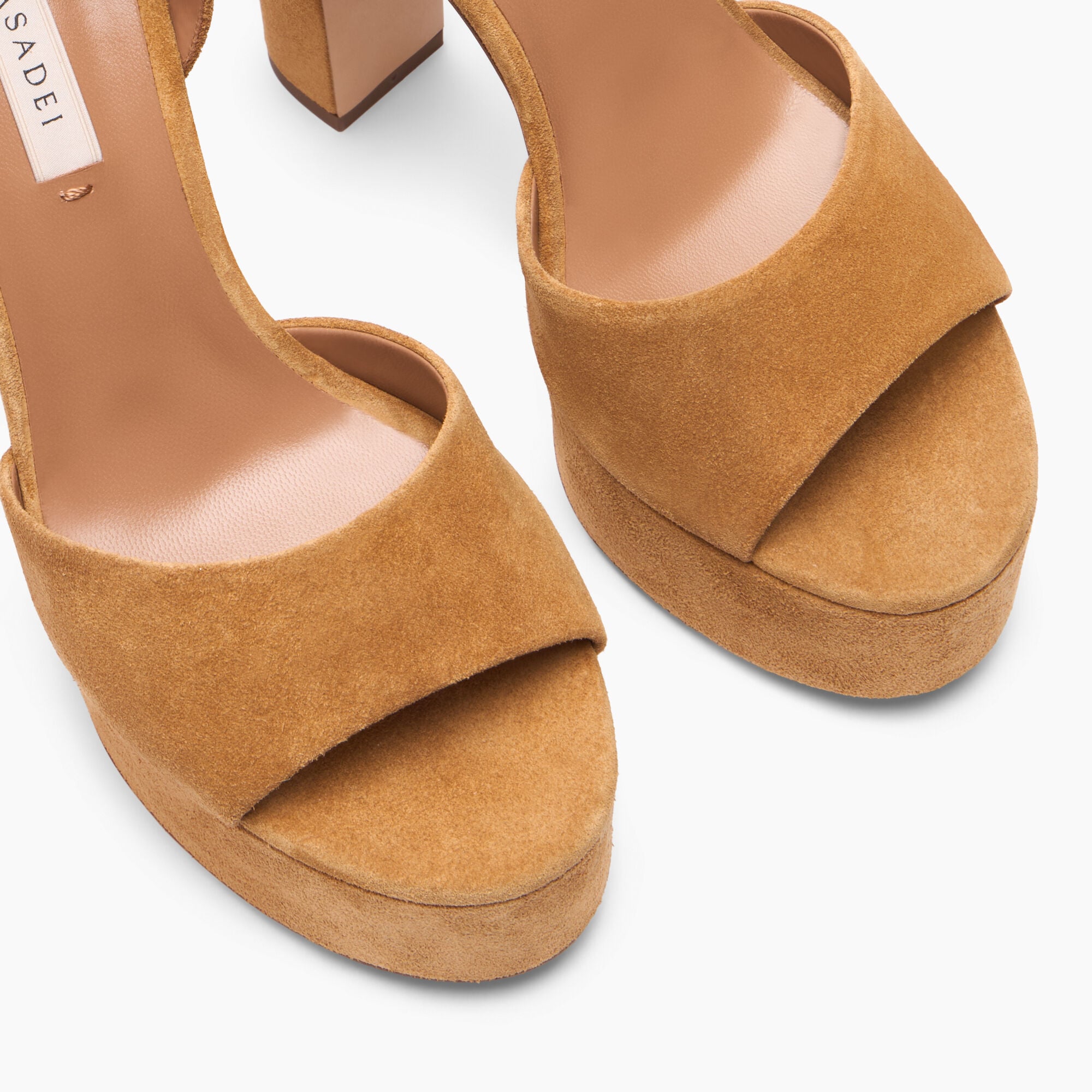 Patty Platform Suede Sandal in Honey for Women | Casadei®