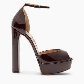 Casadei Flora Platform Sandal Windsor Wine 1L287Y1401TIFFA