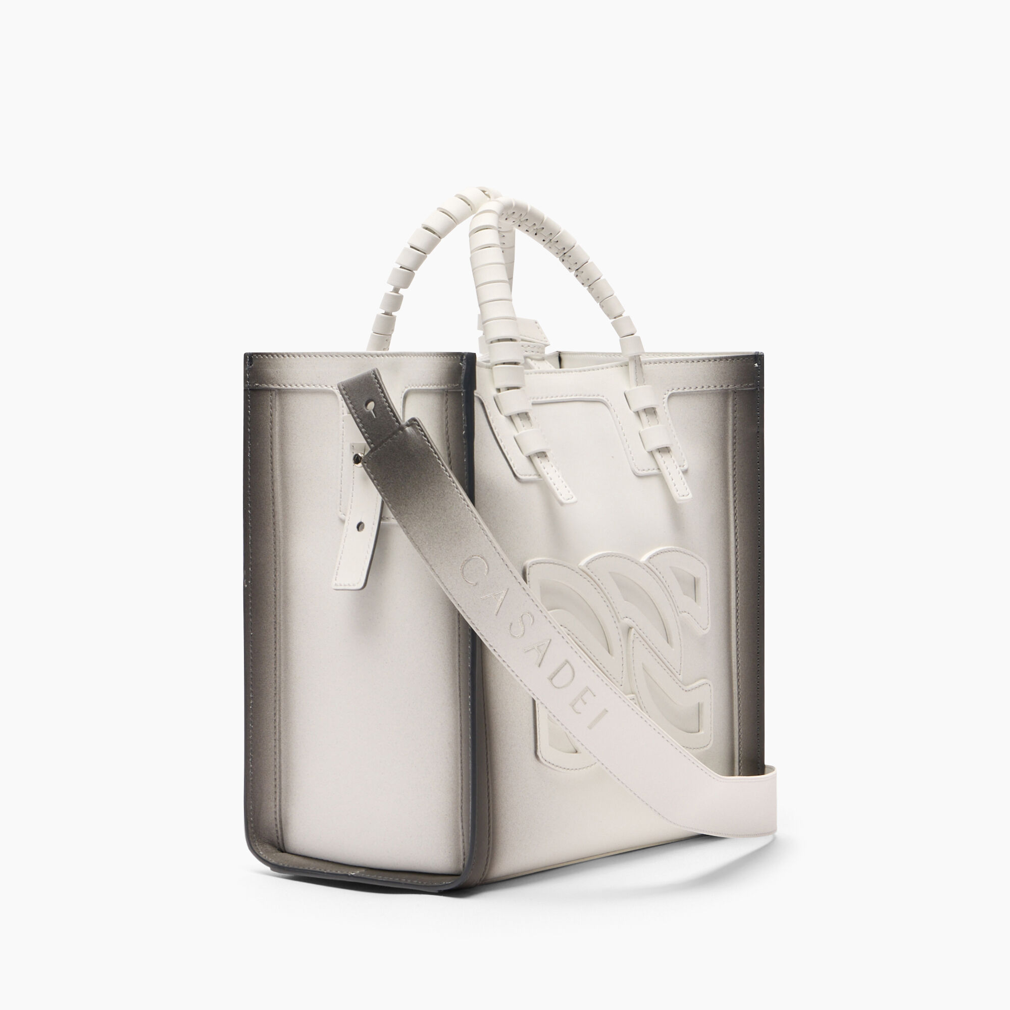Casadei Mini Beaurivage Shade Bag White and Black 3W464J0000BVSHD