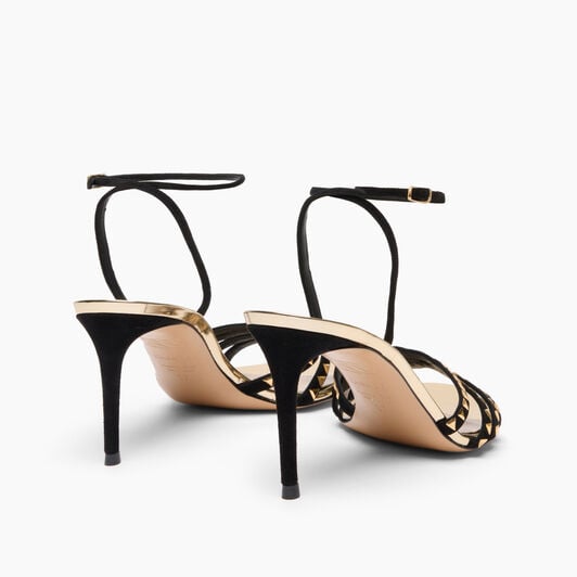 Casadei Divine Sandal Gold Black 1L408A0801C2903 Casadei Divine Sandal Gold Black 1L408A0801C2903