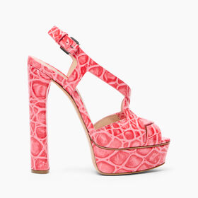 Casadei Flora Jurassic Platform Sandals Coral 1L333J1401JURAS