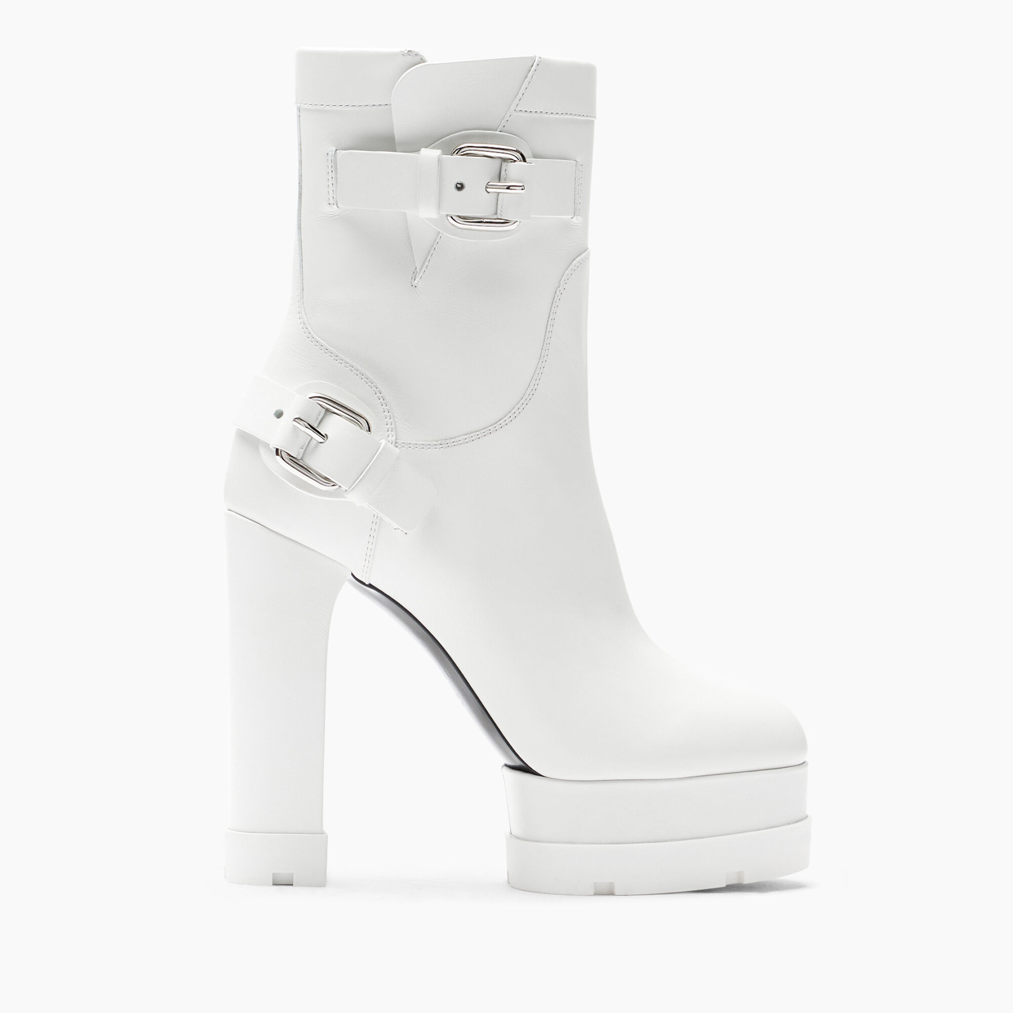 Casadei Nancy Rock Leather Ankle Boots White 1R491Y1201C1928