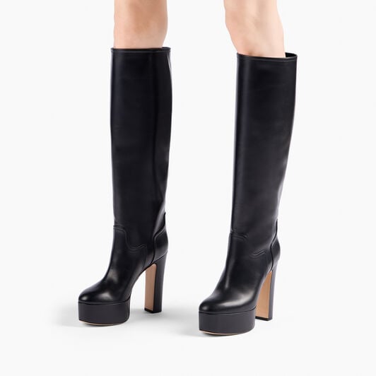 Casadei Patty To The Knee Boots Black 1S381A1301LOVEC Casadei Patty To The Knee Boots Black 1S381A1301LOVEC