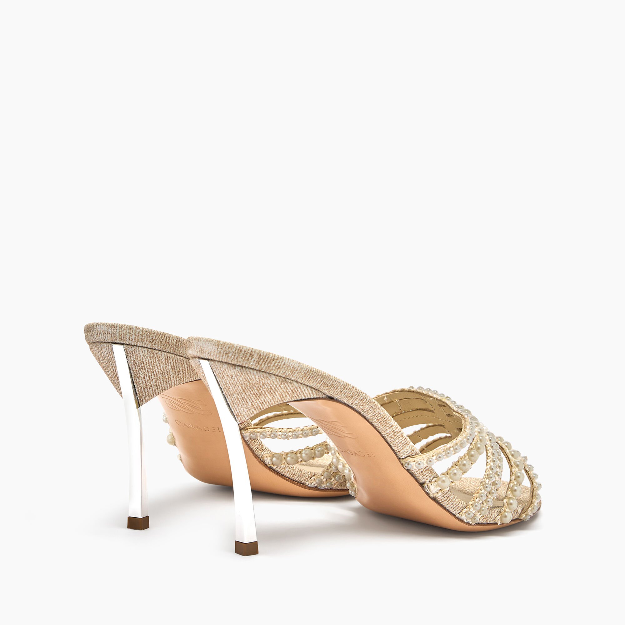 Casadei Pearlsway Blade Mule Gold 1M476J080MC2784
