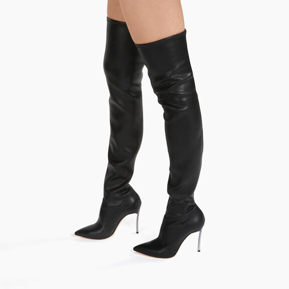 Casadei بوت بليد فوق الركبة أسود 1T023V100MC2148
