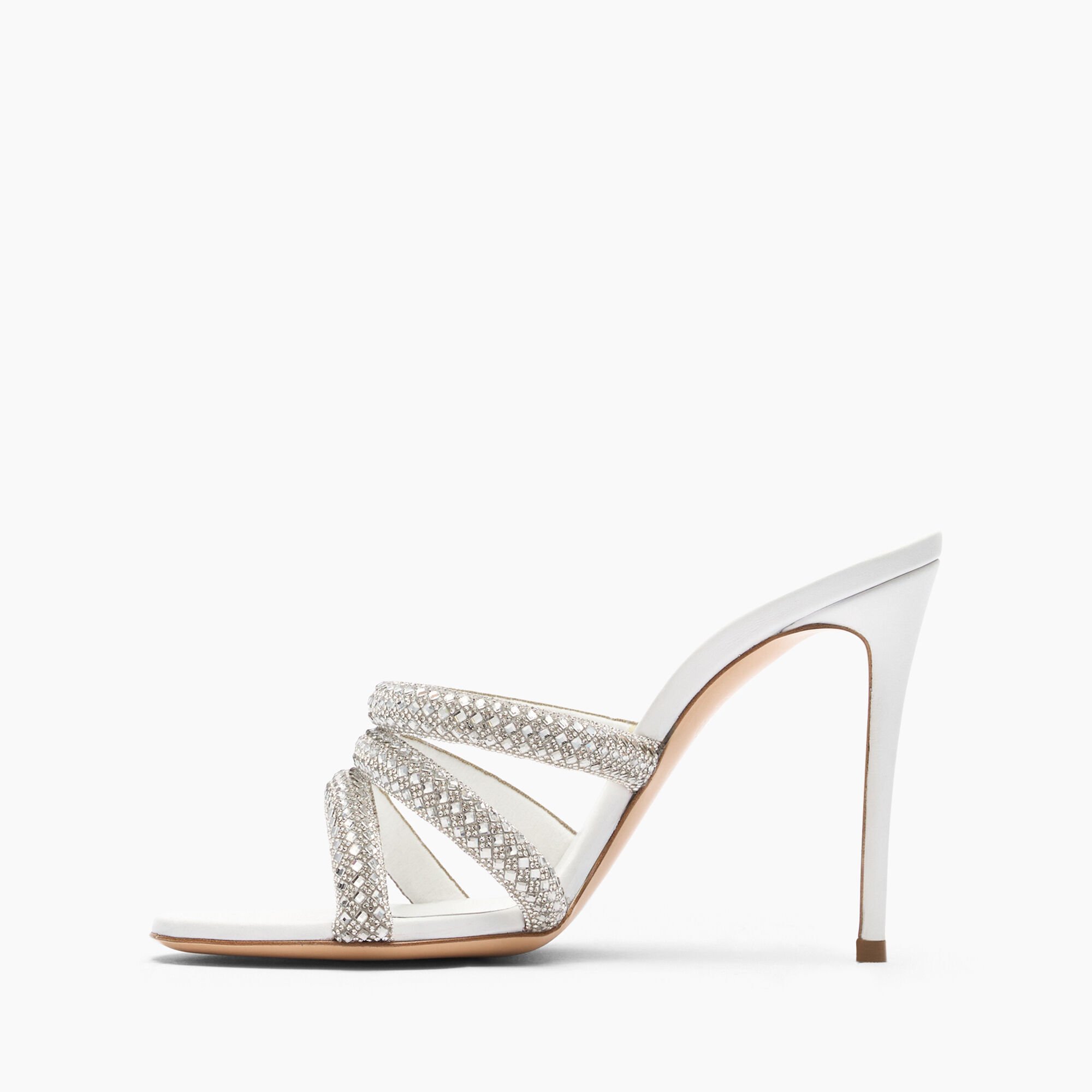 Casadei Julia Stratosphere Mules White and Crystal 1M417J1001W0001