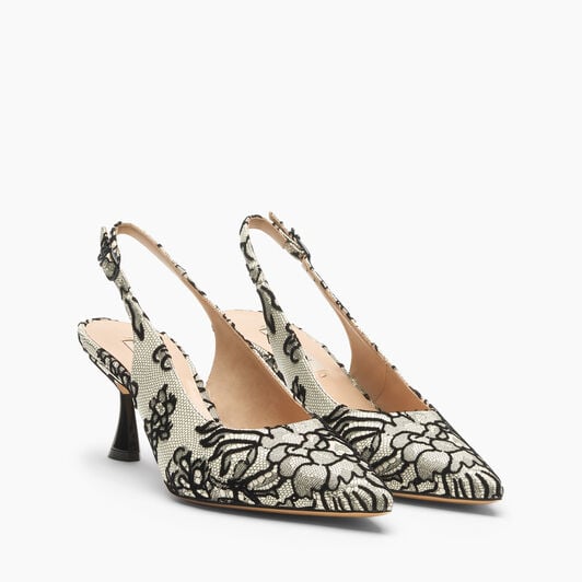 Casadei Slingback Kitten Blade Pandora Milk 1G693C060TPANDO Casadei Slingback Kitten Blade Pandora Milk 1G693C060TPANDO