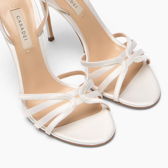 Casadei صندل Julia Satin White 1L420B1001SATIN Casadei صندل Julia Satin White 1L420B1001SATIN