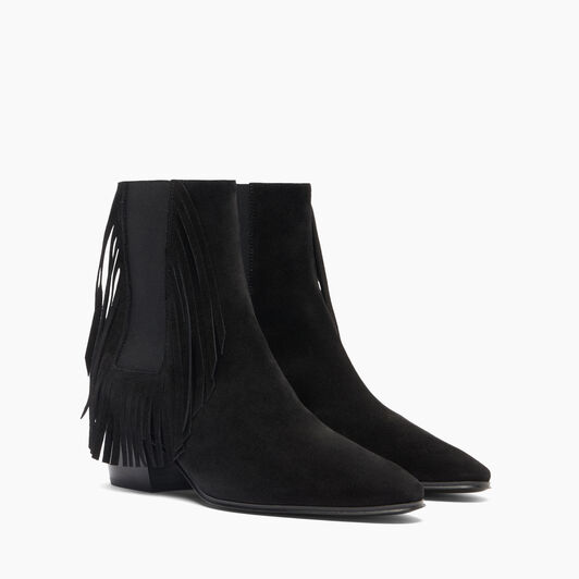 Casadei Beat Suede Ankle Boots Black 1Q203Y0501NOMAD