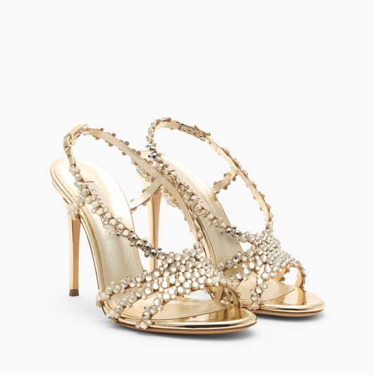 Casadei Julia C-Love Sandal Gold + Platinum 1L488C1001C3077 Casadei Julia C-Love Sandal Gold + Platinum 1L488C1001C3077