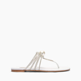 Casadei Labuan Flats White and Crystal 1N231J0101LABUN