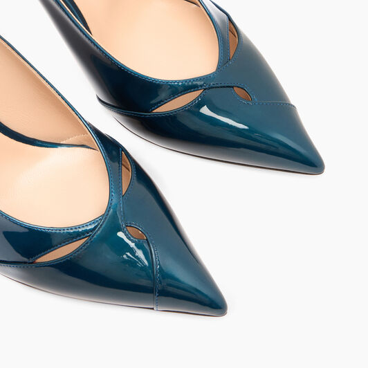 Casadei Samurai Blade Slingbacks Blue Troll 1G647A080MC2834 Casadei Samurai Blade Slingbacks Blue Troll 1G647A080MC2834