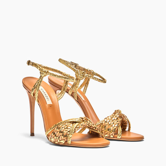 Casadei Marbella Lux Hanoi  Sandal Natur and gold 1L345J1001C2731