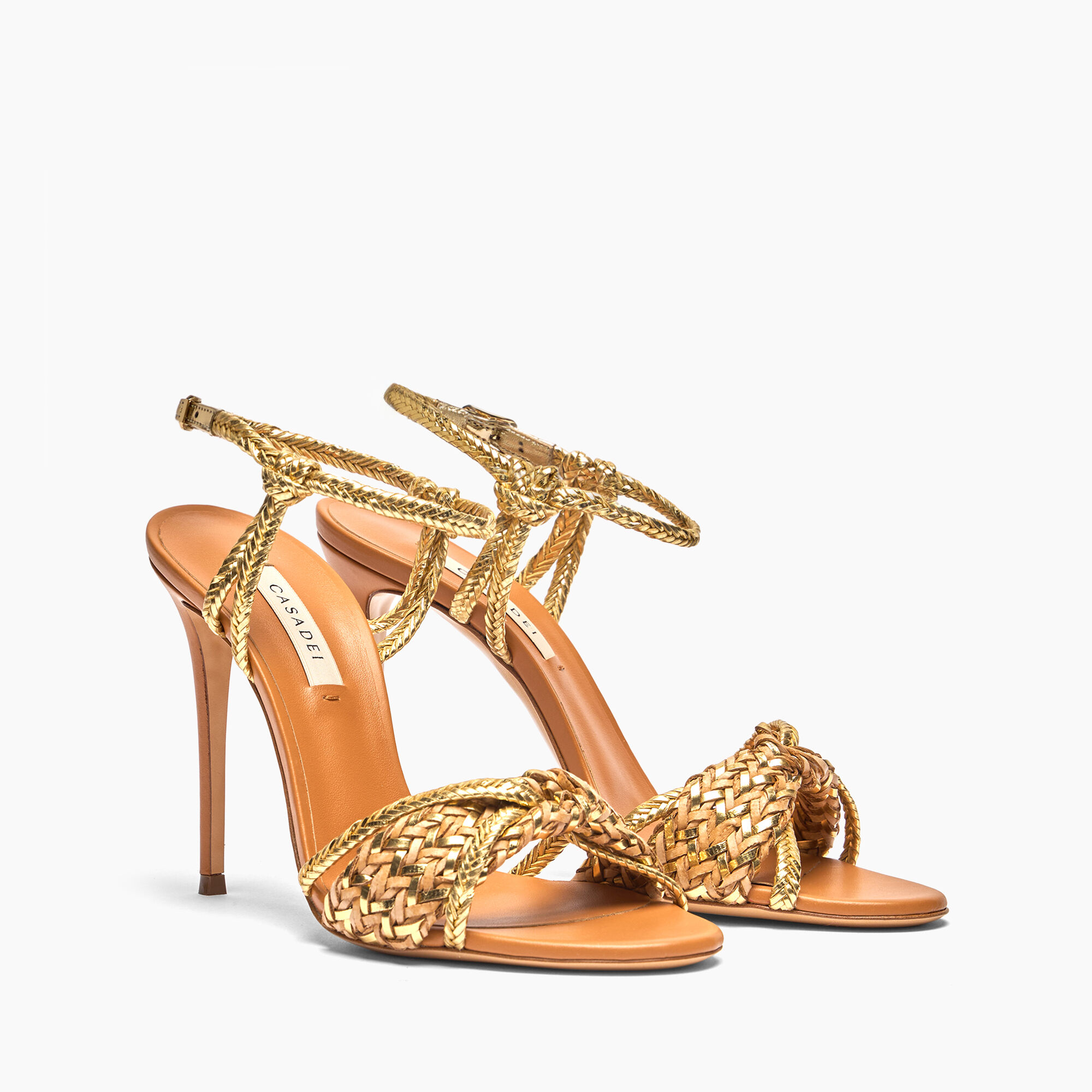 Casadei Marbella Lux Hanoi  Sandal Natur and gold 1L345J1001C2731