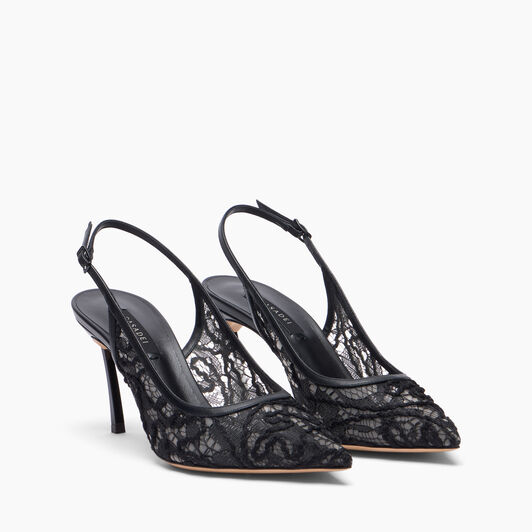 Casadei Chantilly Blade Slingback Black 1G680B080TT0577