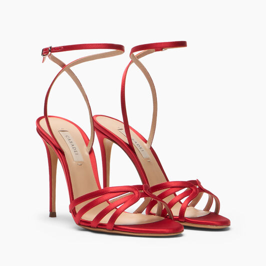 Casadei Julia Sandal Satin Flame 1L420B1001SATIN