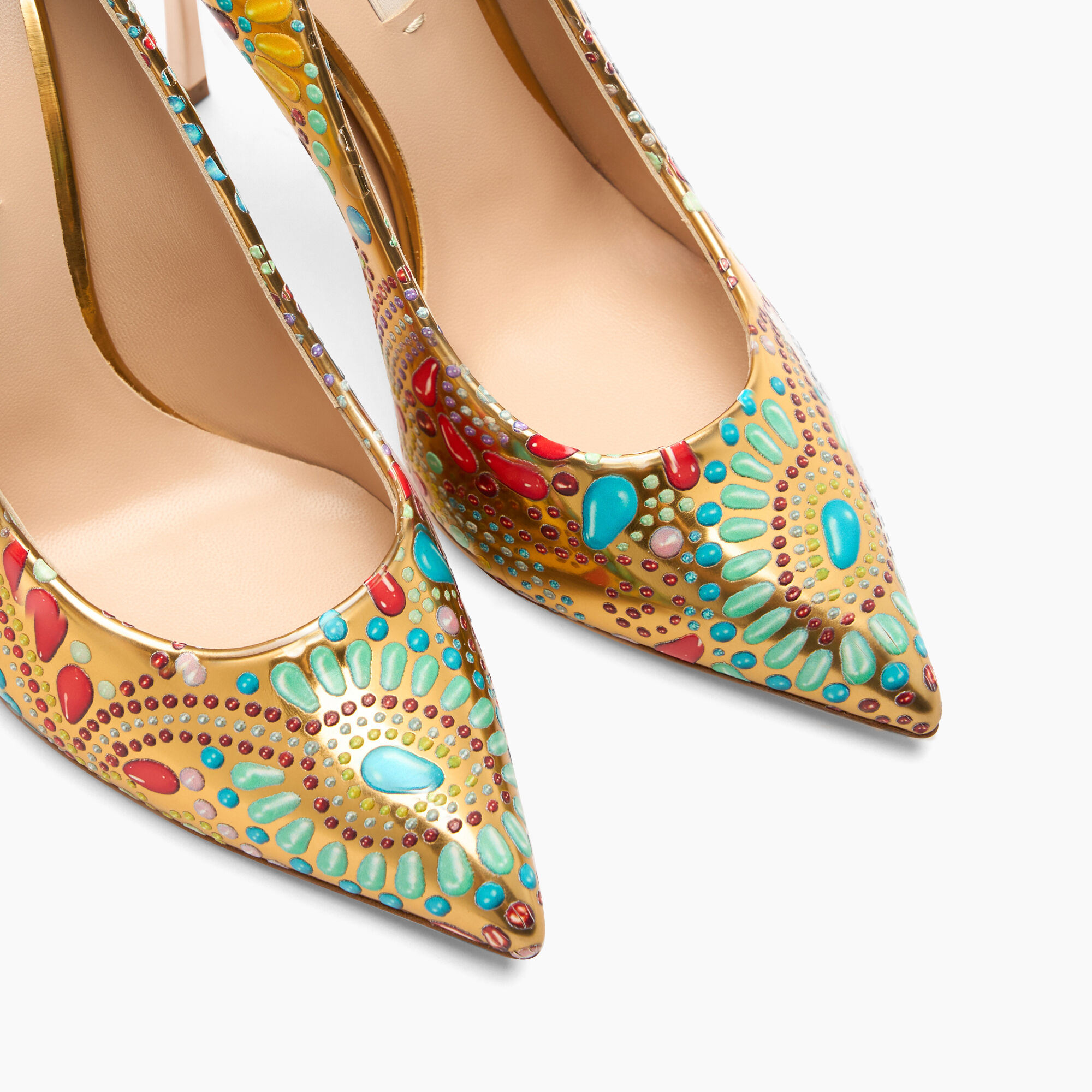 Casadei Blade Nuggets Pumps Gold 1F002J100MNUGGE