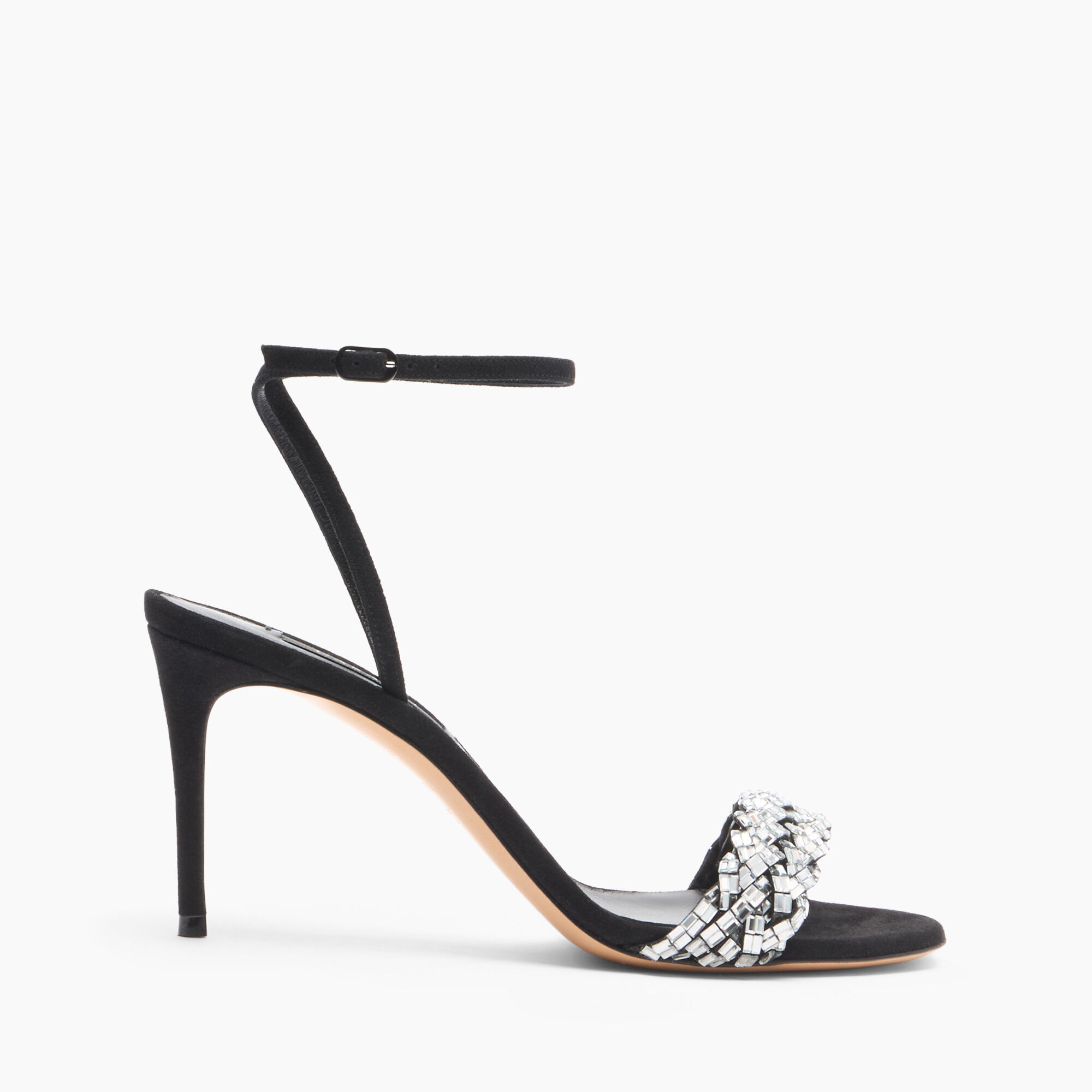 Casadei Starsway Julia Sandals Black and Crystal 1L401A0801T0531