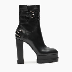 Casadei Nancy Rock Leather Ankle Boots Black 2S321Y040NLOVEC