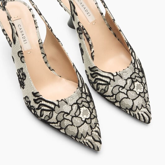 Casadei Slingback Kitten Blade Pandora Milk 1G693C060TPANDO Casadei Slingback Kitten Blade Pandora Milk 1G693C060TPANDO