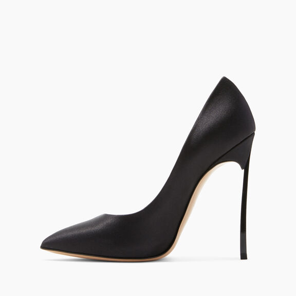 Casadei حذاء بكعب بليد توينتيز أسود وكريستال 1F916W120TSATIN