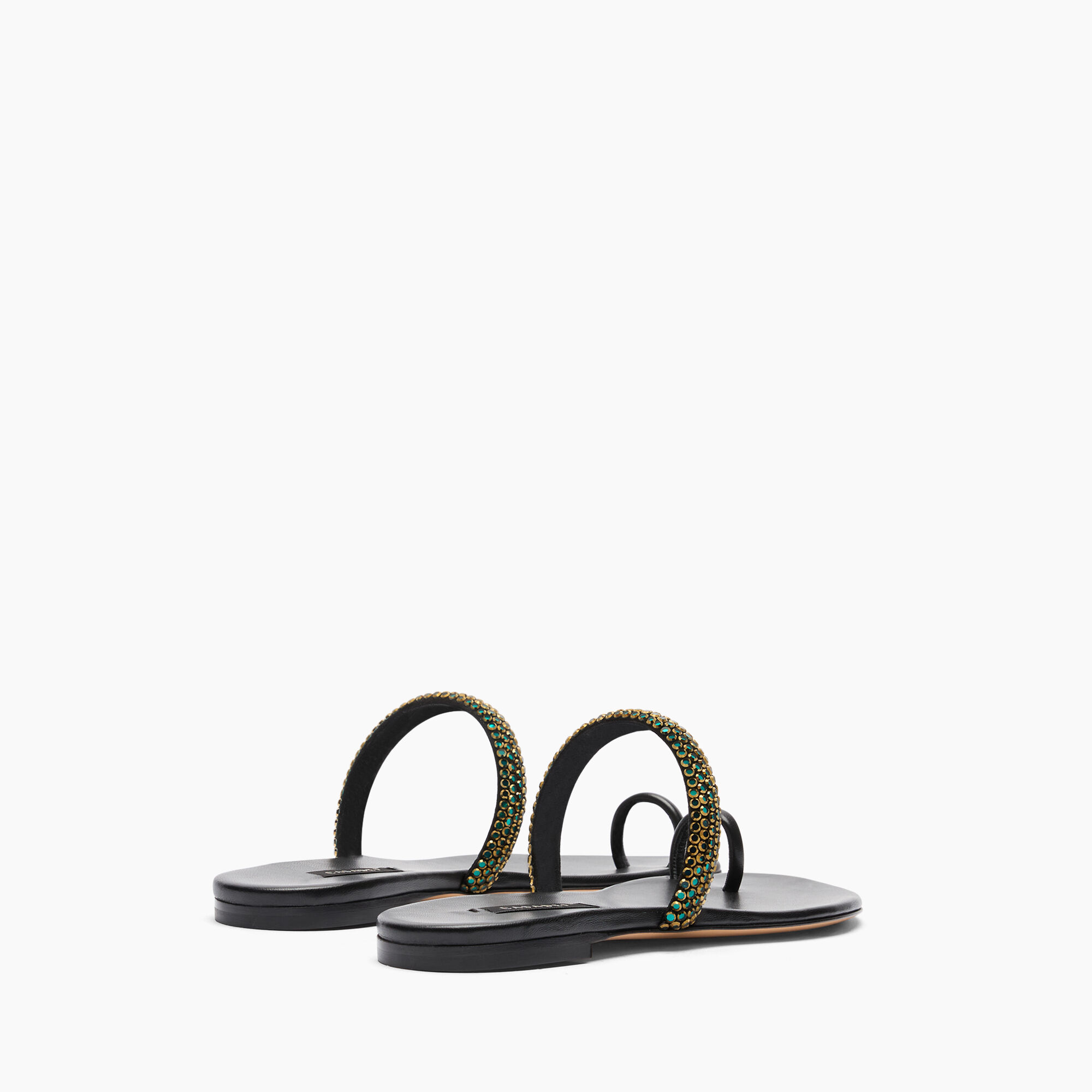 Casadei Flat Olympo Sandals Black 1N230J0101C2660