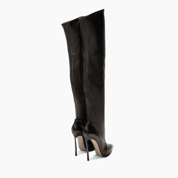 Casadei بوت بليد الجلدي فوق الركبة أسود 1T000D125TT0238 Casadei بوت بليد الجلدي فوق الركبة أسود 1T000D125TT0238