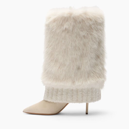 Casadei Double Face Julia High Boot Yogurt+White 1S398A0801T0561 Casadei Double Face Julia High Boot Yogurt+White 1S398A0801T0561