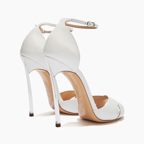 Casadei صندل بليد كروس كروس أبيض 1L556P120MAMINO