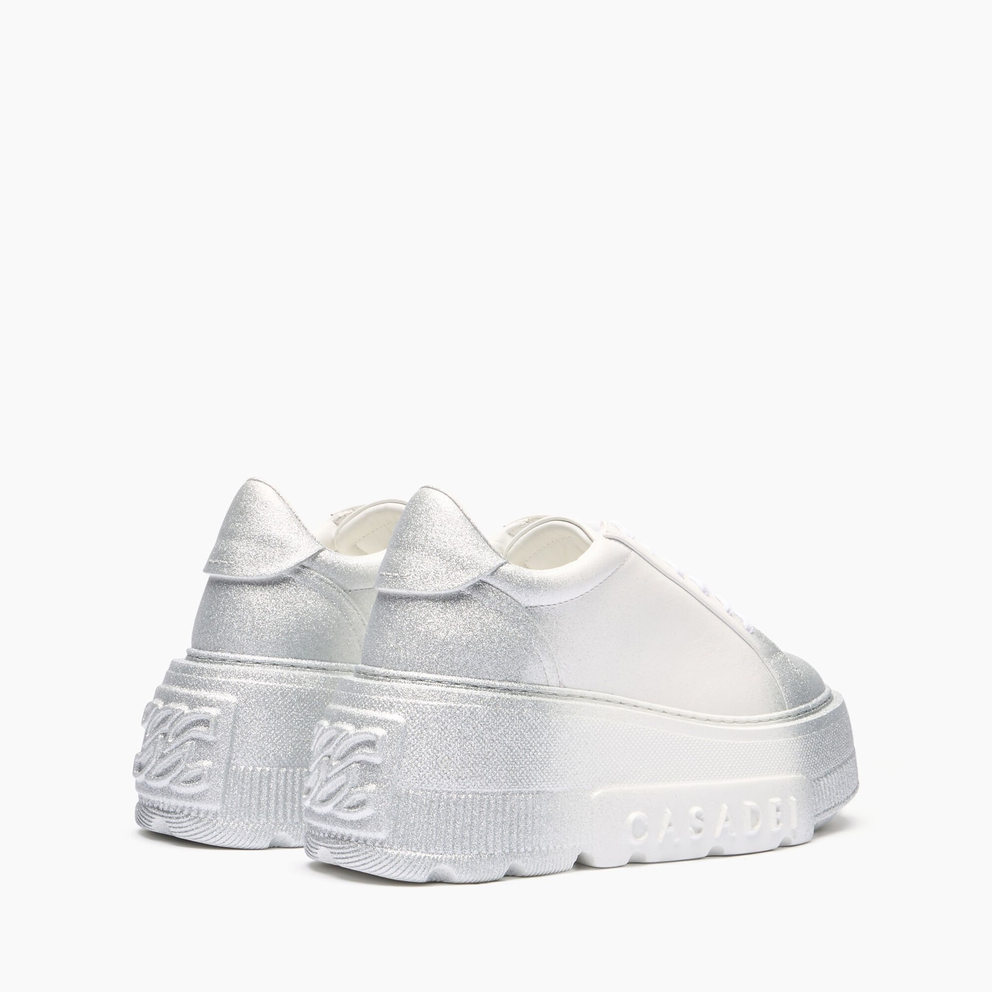 Casadei Nexus Salento Reflex Sneakers White and Silver 2X045J0701C2691