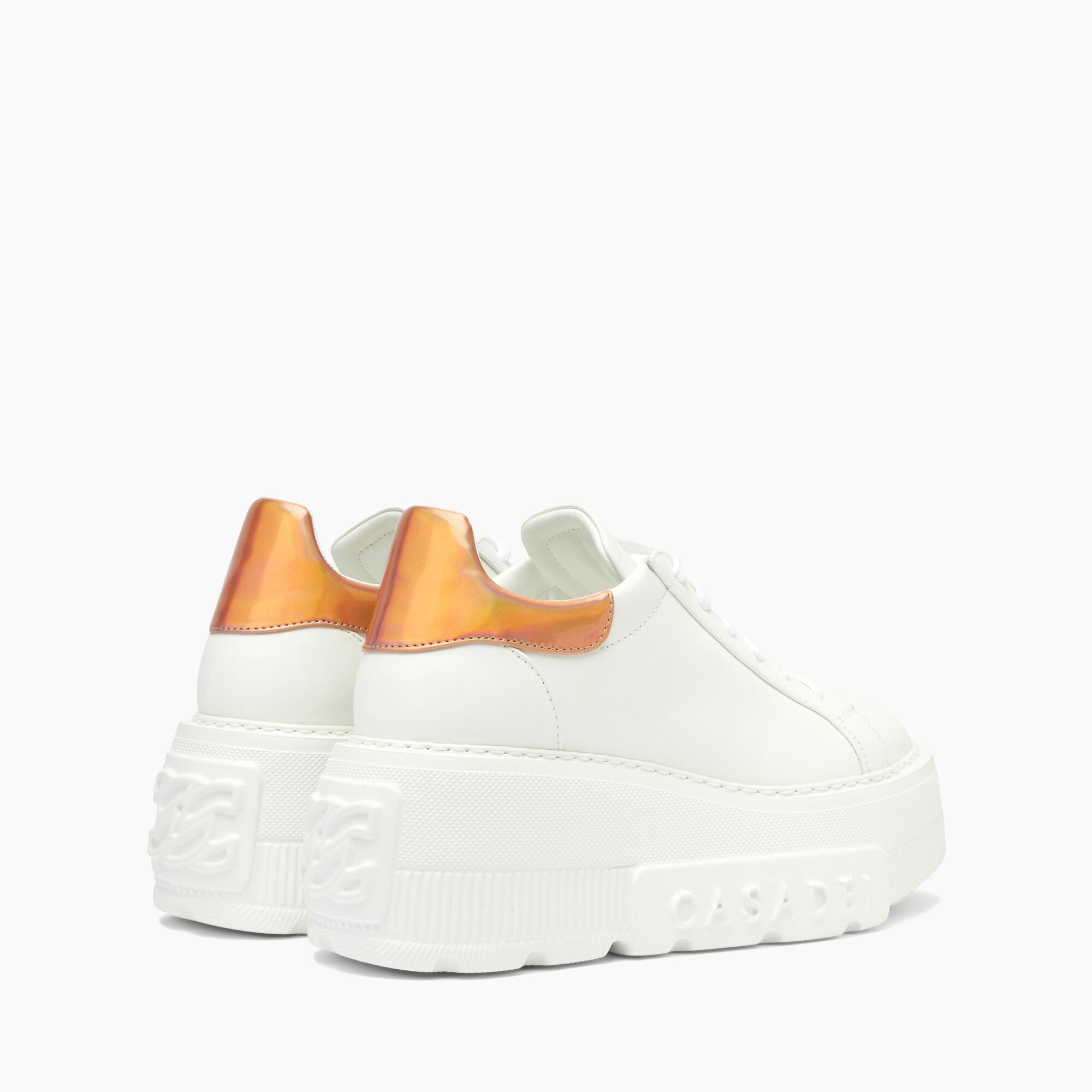 Casadei Nexus Flash Sneakers White and Rose Gold 2X946V0701C2340