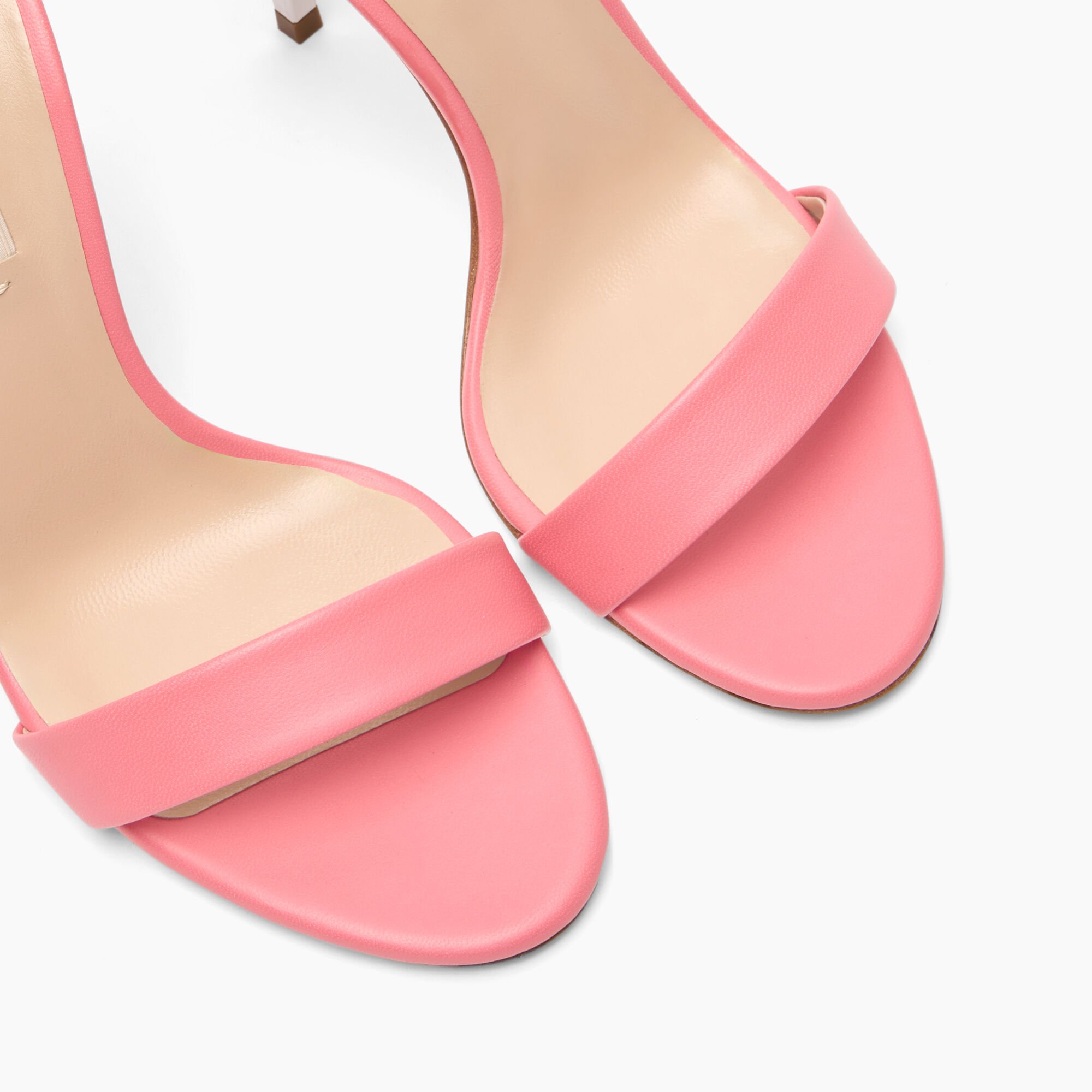 Casadei Marta Leather Sandals Coral 1L165W100MC2015