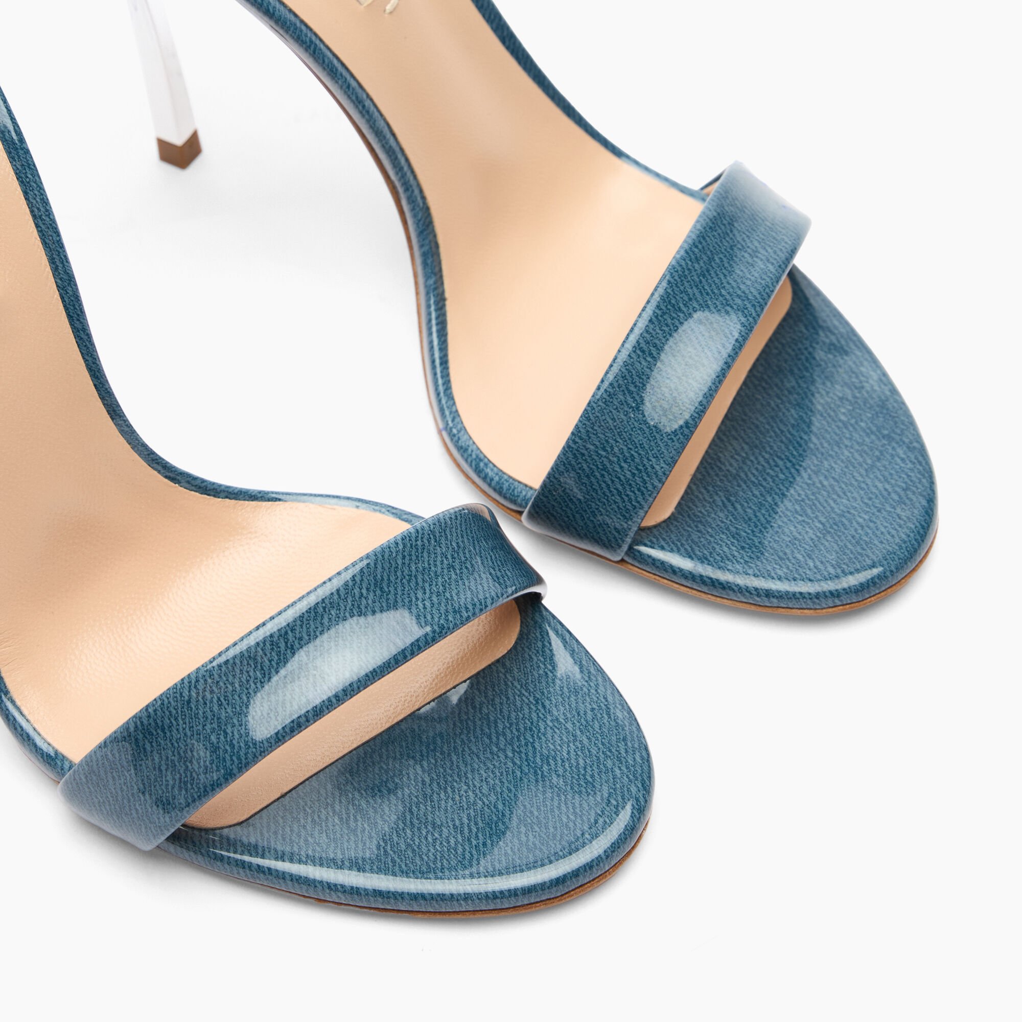 Casadei Marta Denim Lac Sandals Denim 1L165W100MC2634