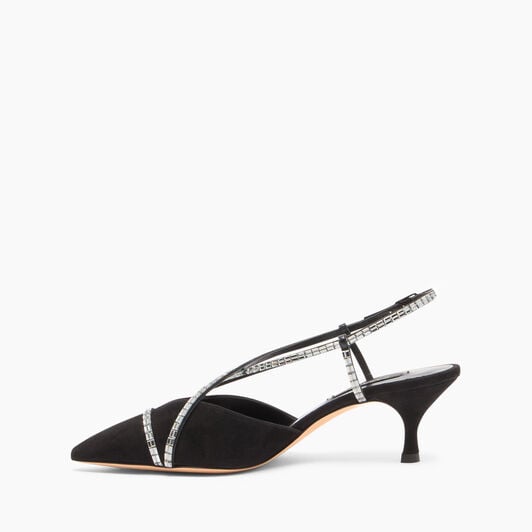 Casadei Starsway Julia Slingbacks Black and Crystal 1H041A0501T0526 Casadei Starsway Julia Slingbacks Black and Crystal 1H041A0501T0526