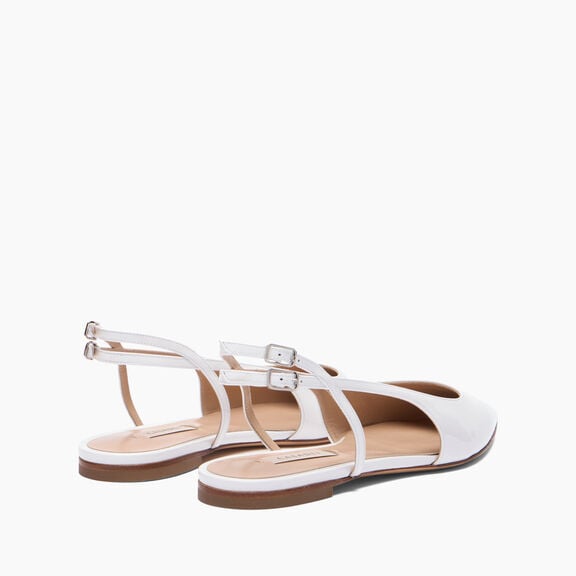 Casadei حذاء بحزام خلفي Double Belts White 1G671B0101TIFFA