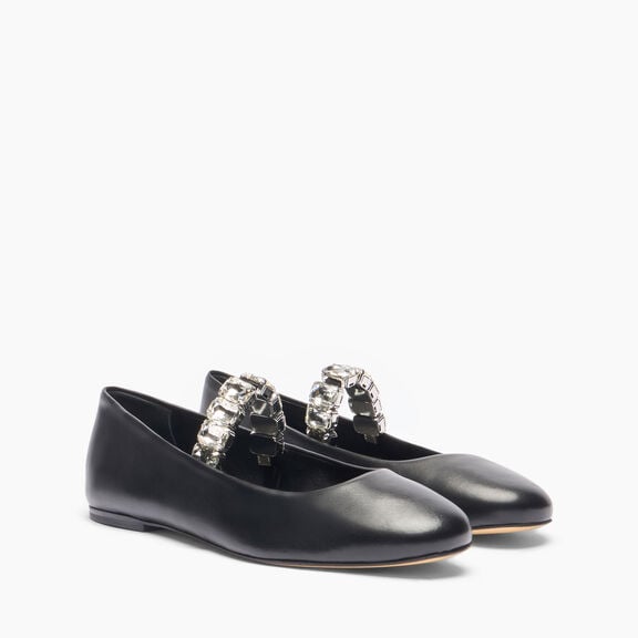 Casadei حذاء باليرينا كريستال Black 1A283J0101C2675 Casadei حذاء باليرينا كريستال Black 1A283J0101C2675