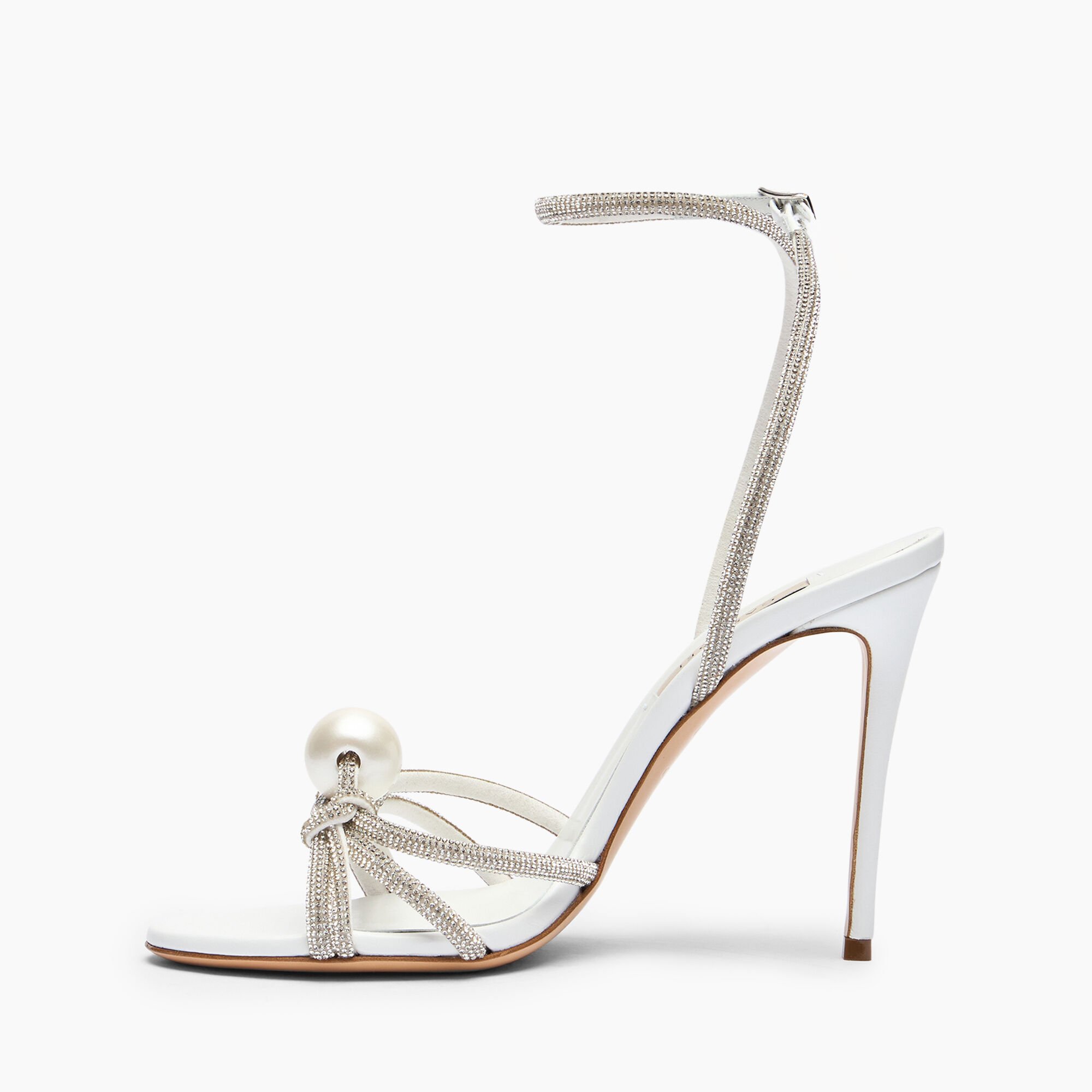 Casadei Julia Labuan Sandals White and Crystal 1L325J1001LABUA