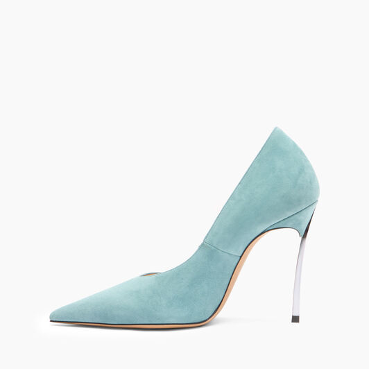 Casadei Superblade Suede Pumps Blue Troll 1F023A100MCAMOS
