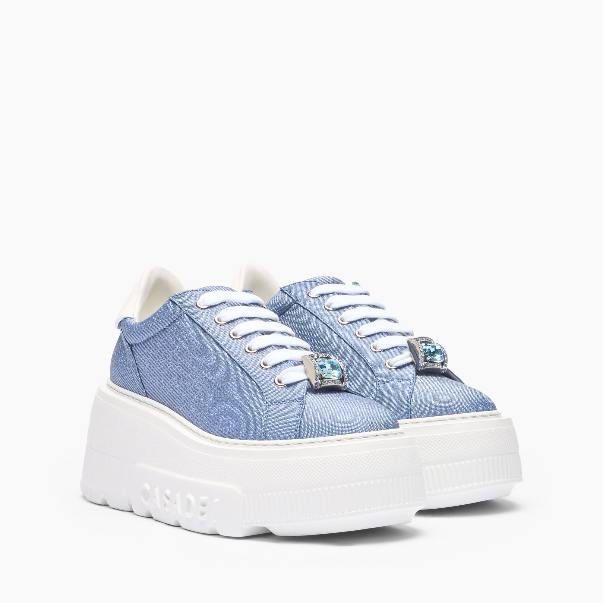 Casadei Nexus Cas25 Sneakers Denim and White 2X042J0701C2672
