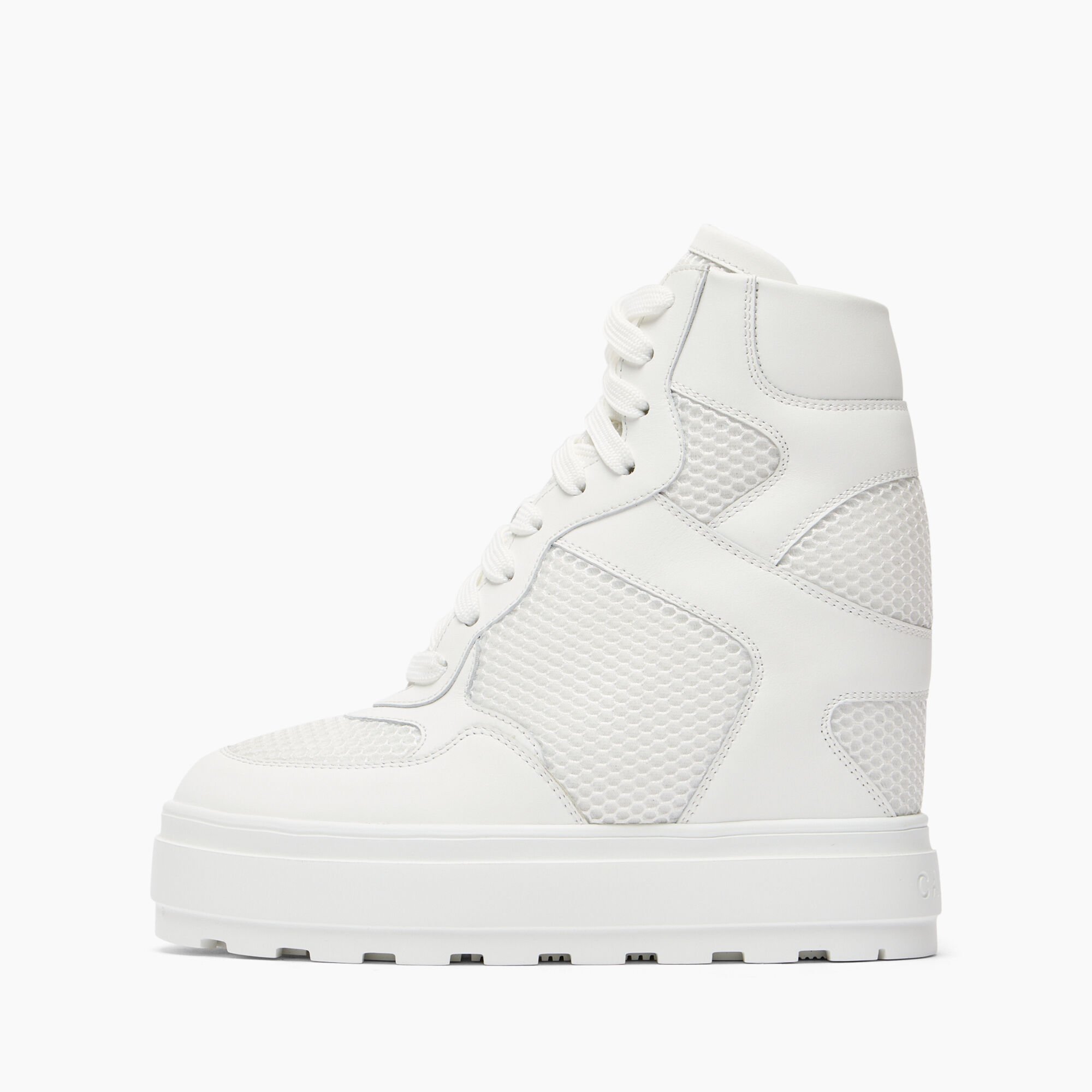 Casadei High top Net & Leather Sneakers White 2X053J0801T0512