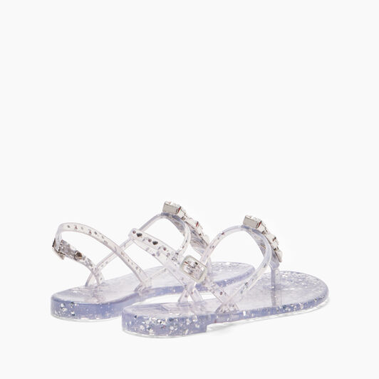 Casadei Jelly Glitter Decor Sandals Ice and Silver 2Y256J0101BHGLT