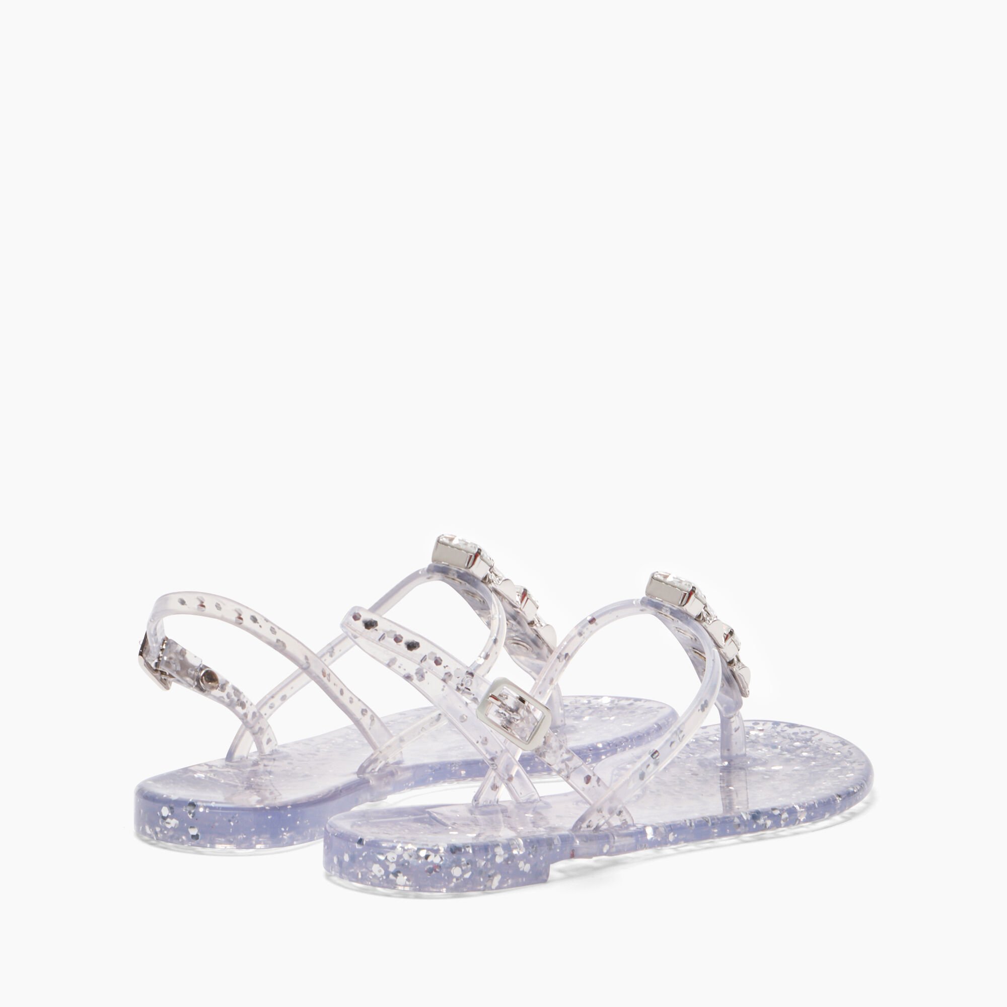 Casadei Jelly Glitter Decor Sandals Ice and Silver 2Y256J0101BHGLT