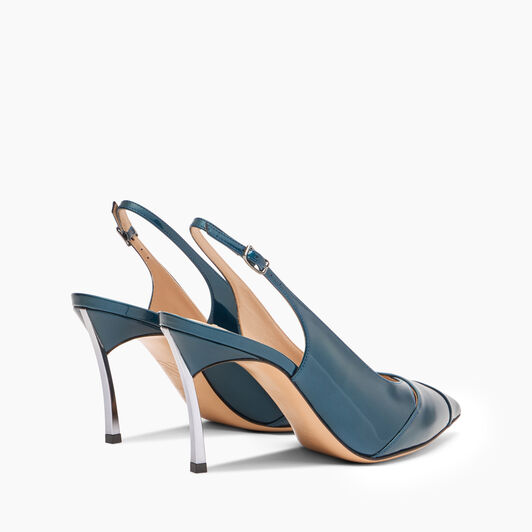 Casadei Samurai Blade Slingbacks Blue Troll 1G647A080MC2834 Casadei Samurai Blade Slingbacks Blue Troll 1G647A080MC2834